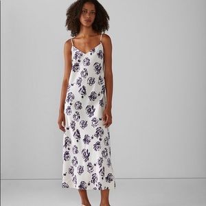 Club Monaco Shiny Slip Floral Dress